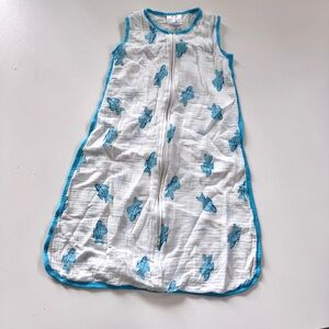 Aden + Anais Baby Boy Cotton Muslin Zip Sleep Sack Gown Size 6-12 month Planes